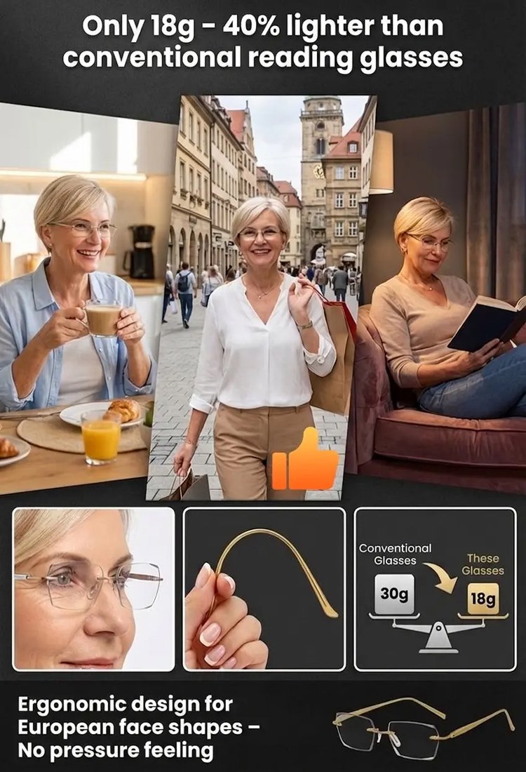 Night vision photochromic zoom ultralight reading glasses