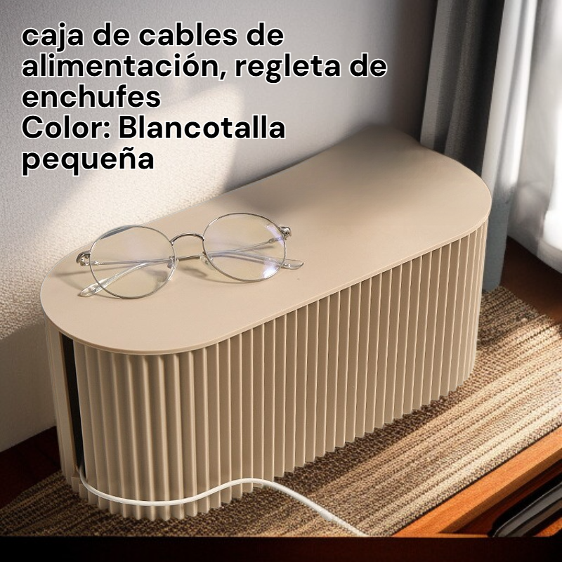  Caja de almacenamiento para regleta de enchufes, organizador de cables