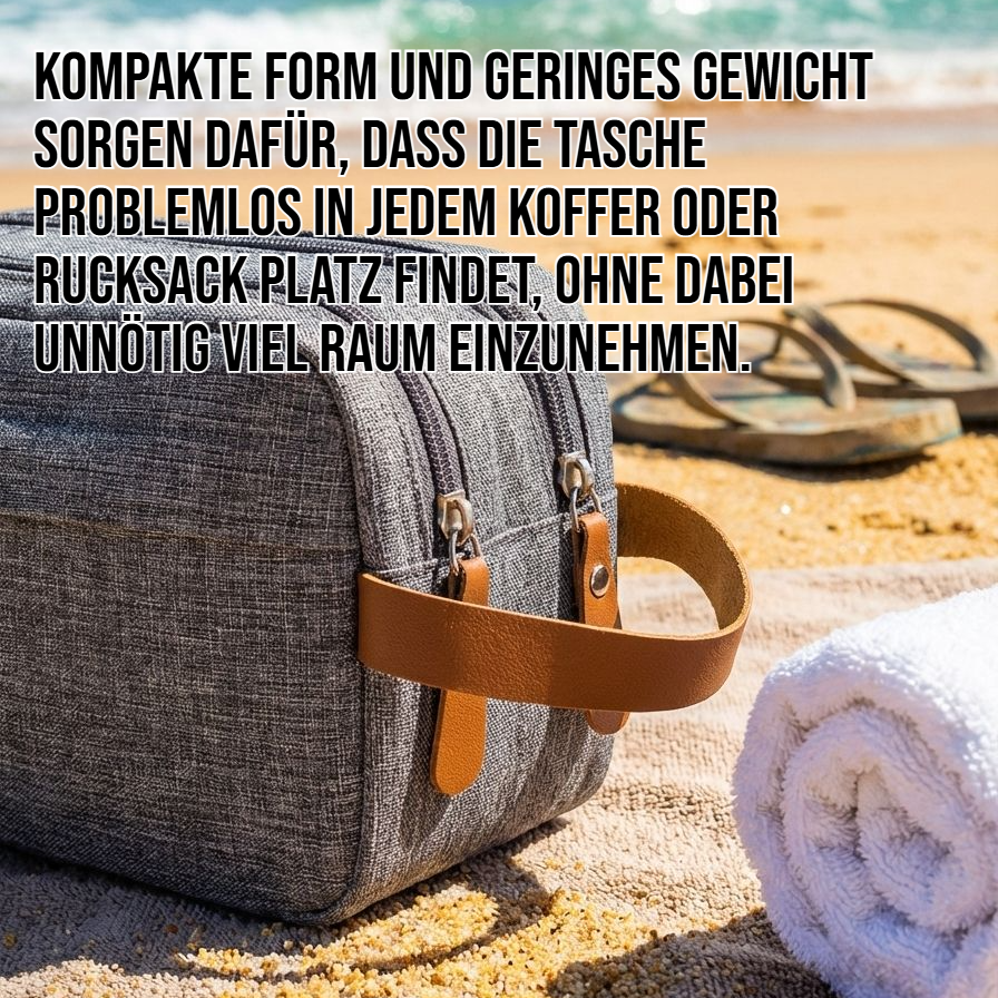 Praktische Kosmetiktasche für Herren mit mehreren Fächern