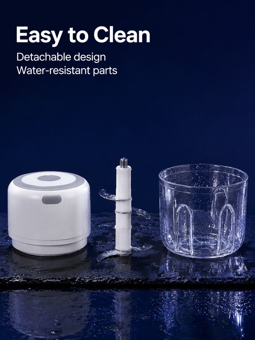 Mini Wireless Electric Garlic Chopper, Household Multi-Functional Food Processor