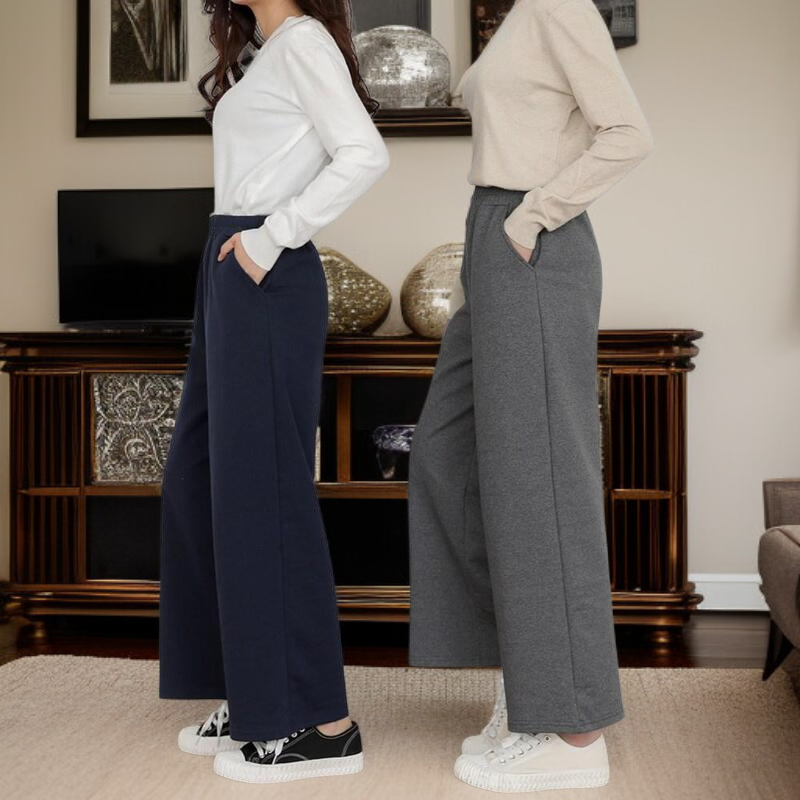 일자형 울 바지