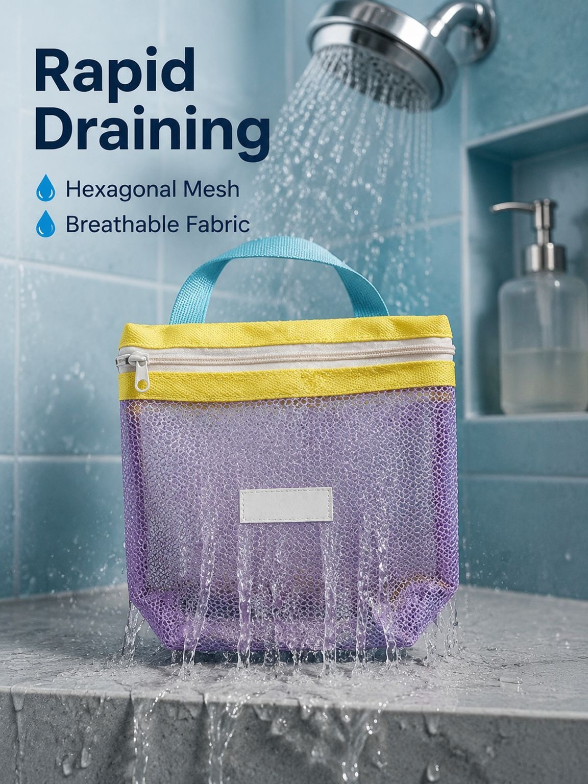 JMY - Portable Waterproof Mesh Toiletry Bag