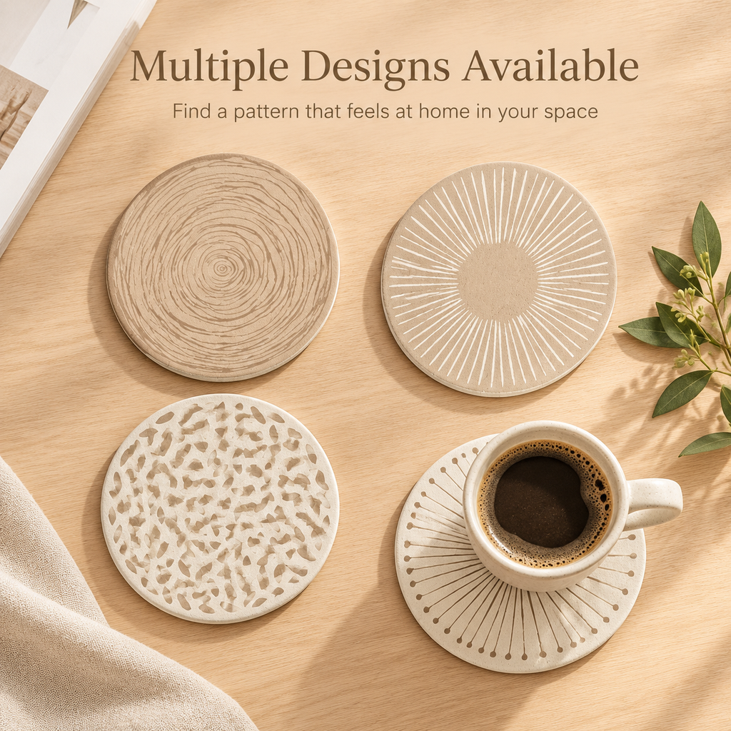 Japanese Diatomite Quick-Dry Drink Coaster Absorbent Heat Resistant Mat