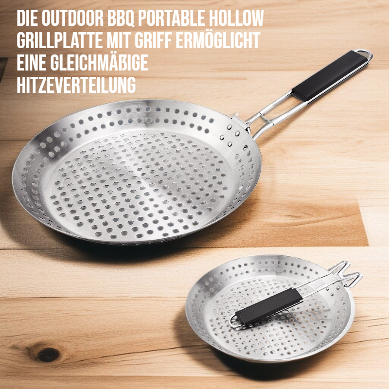 Outdoor BBQ Portable Hollow Grillplatte mit Griff