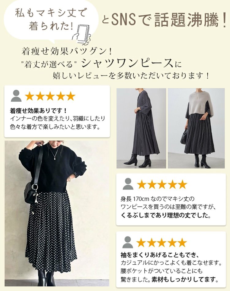 ドットギャザーワンピース