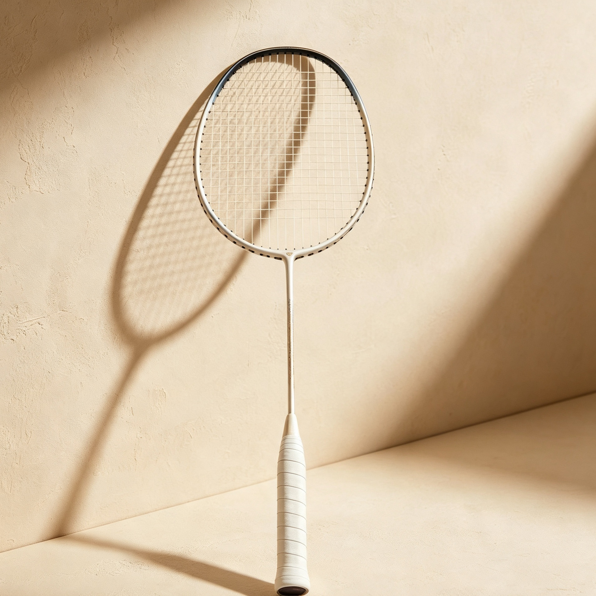 Professional badminton racket grip and shaft