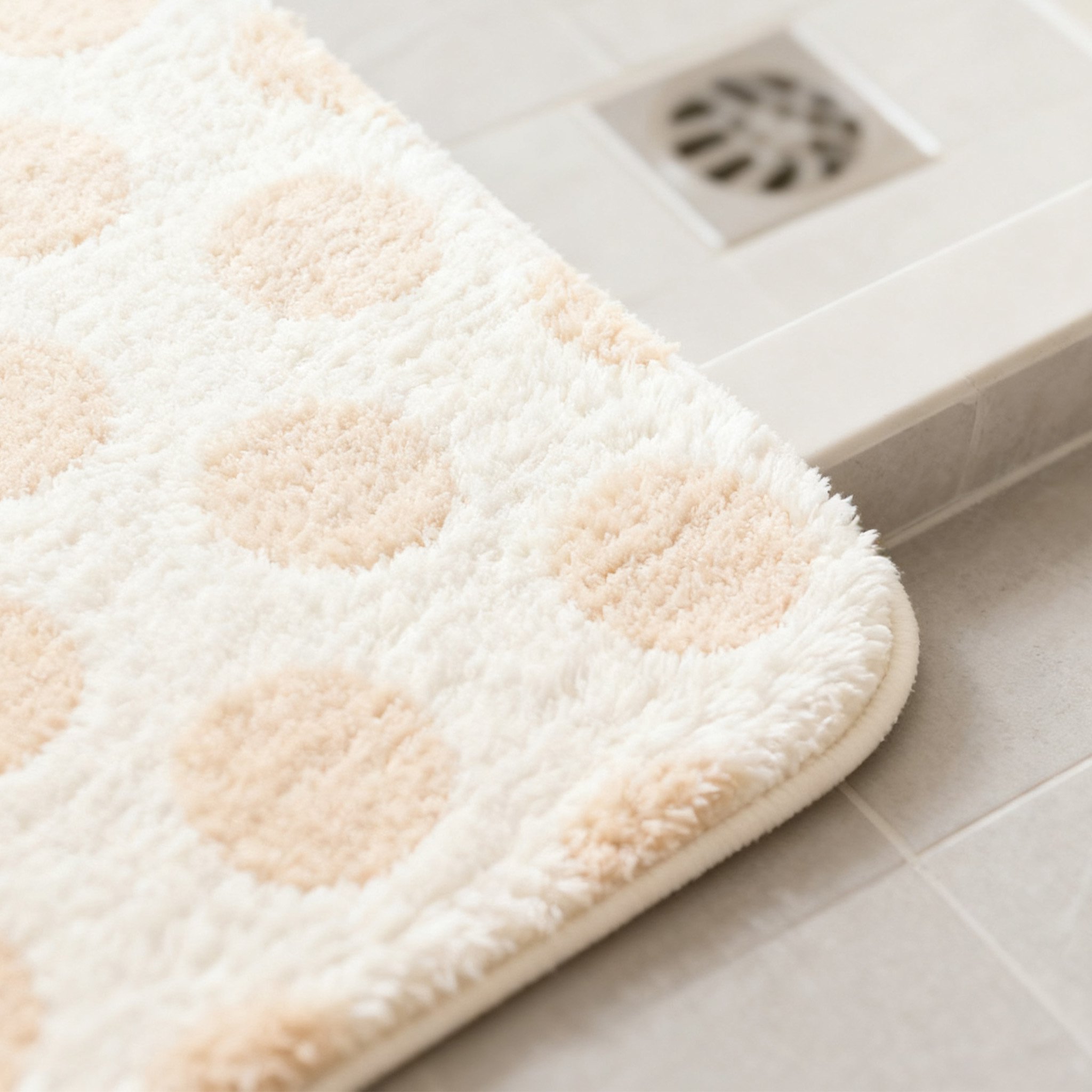 พรมเช็ดเท้ากำมะหยี่สำหรับห้องน้ำกันลื่น สีเทา