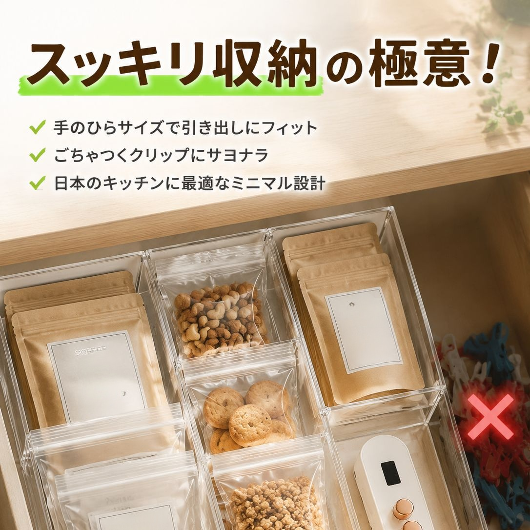 磁気吸着ミニ携帯スナックシーラー
