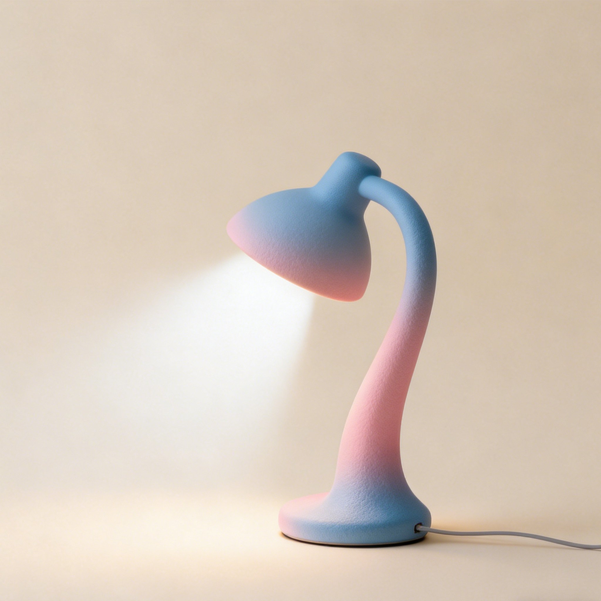 デスクに置いたポータブルデスクライトの使用イメージ