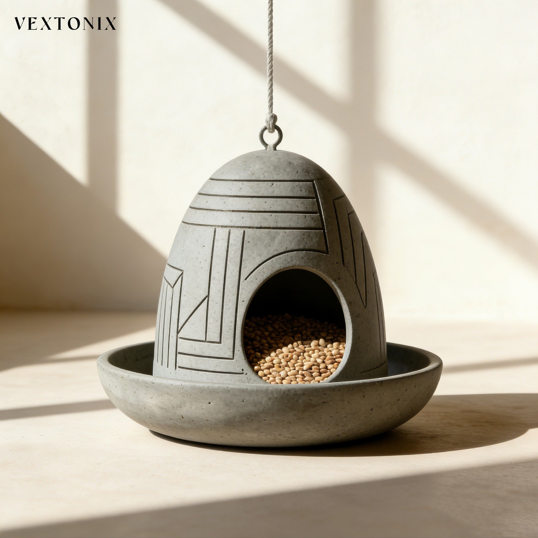 ภาพที่ให้อาหารนกแบบแขวนดีไซน์ทันสมัย