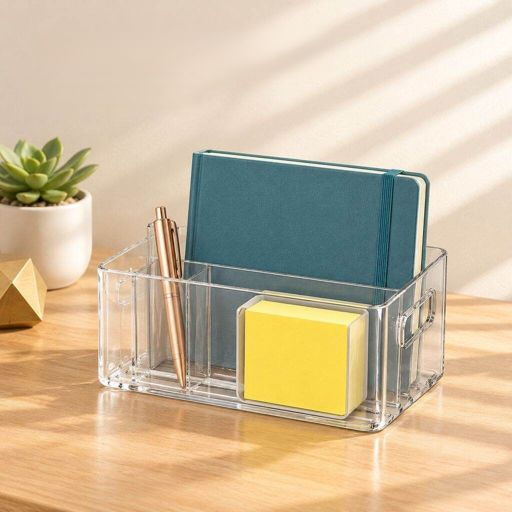 Detalles del material resistente del organizador acrílico