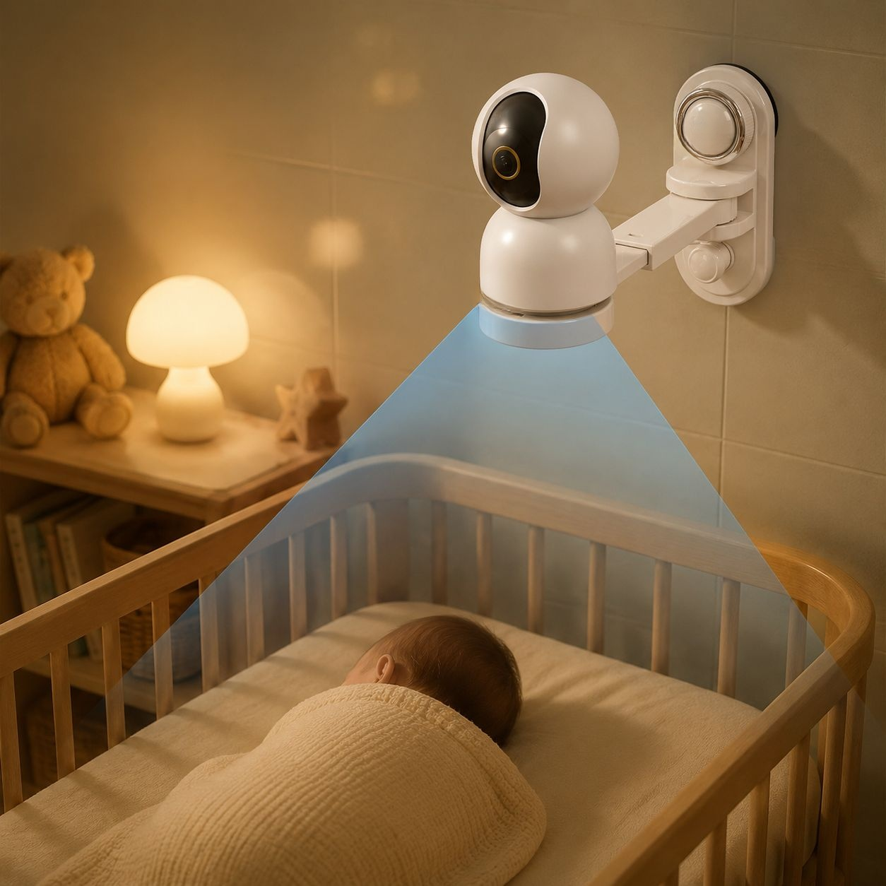 Home Indoor Surveillance Telescopic Rotating Camera Bracket