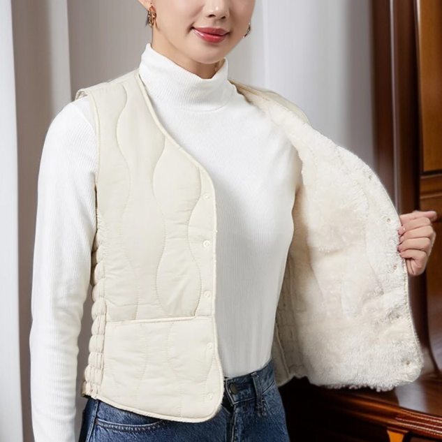 여성 기모 베스트 패션 숏 베스트 여 도톰한 가을 겨울 슬림핏 민소매