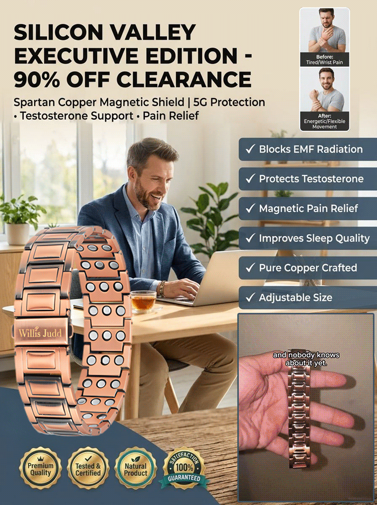 Bronze Shield Magnetic Clasp Bracelet