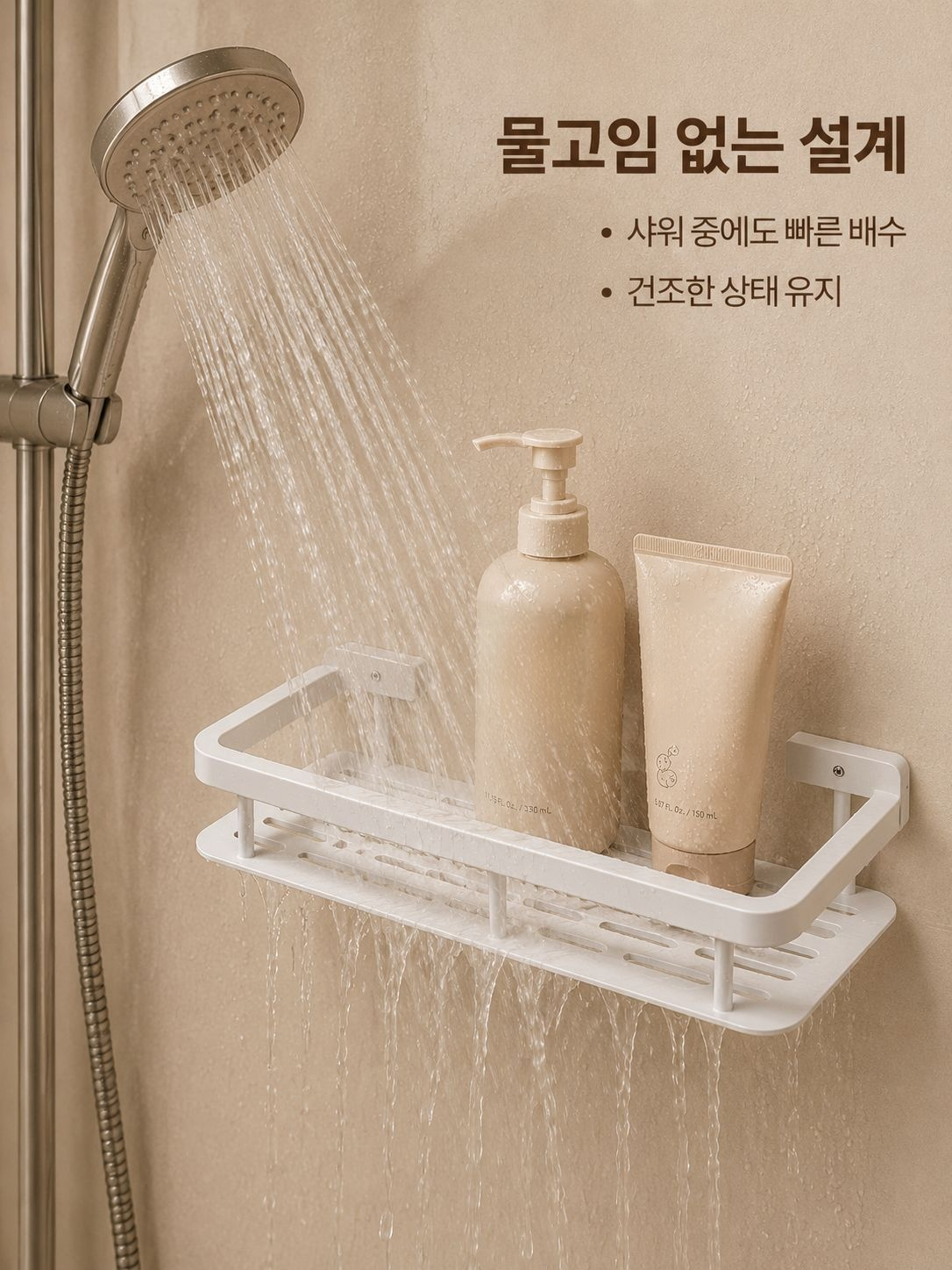 실용적인 욕실 정리 선반