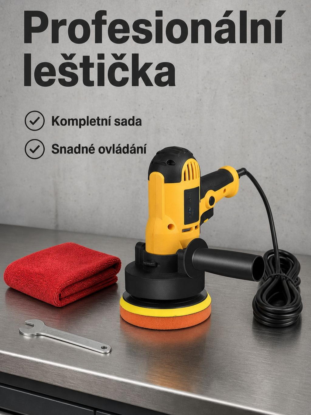 Multifunkční elektrická leštička na auto – ruční stroj na voskování a utěsnění laku