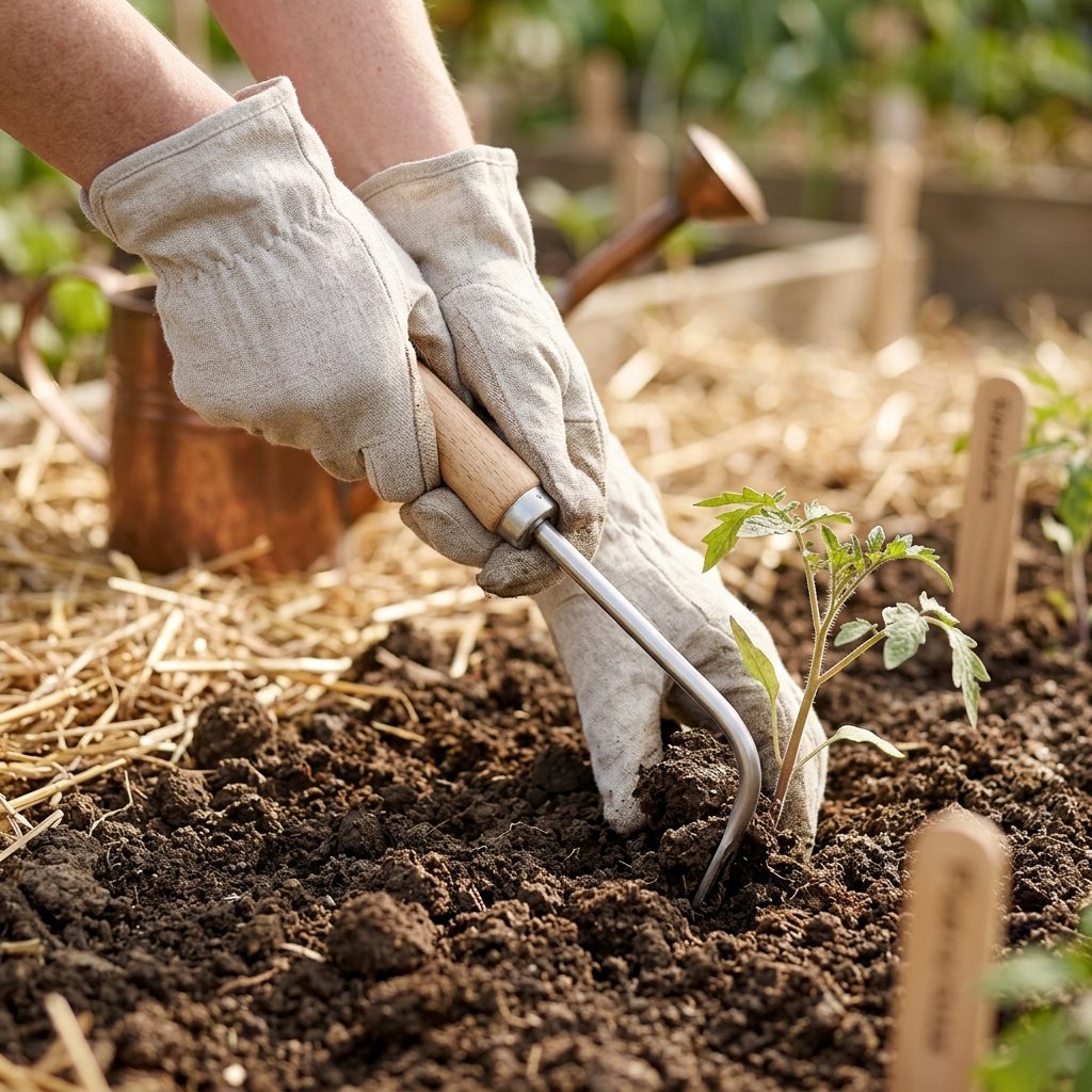 Outil de désherbage manuel en acier inoxydable pour jardinage