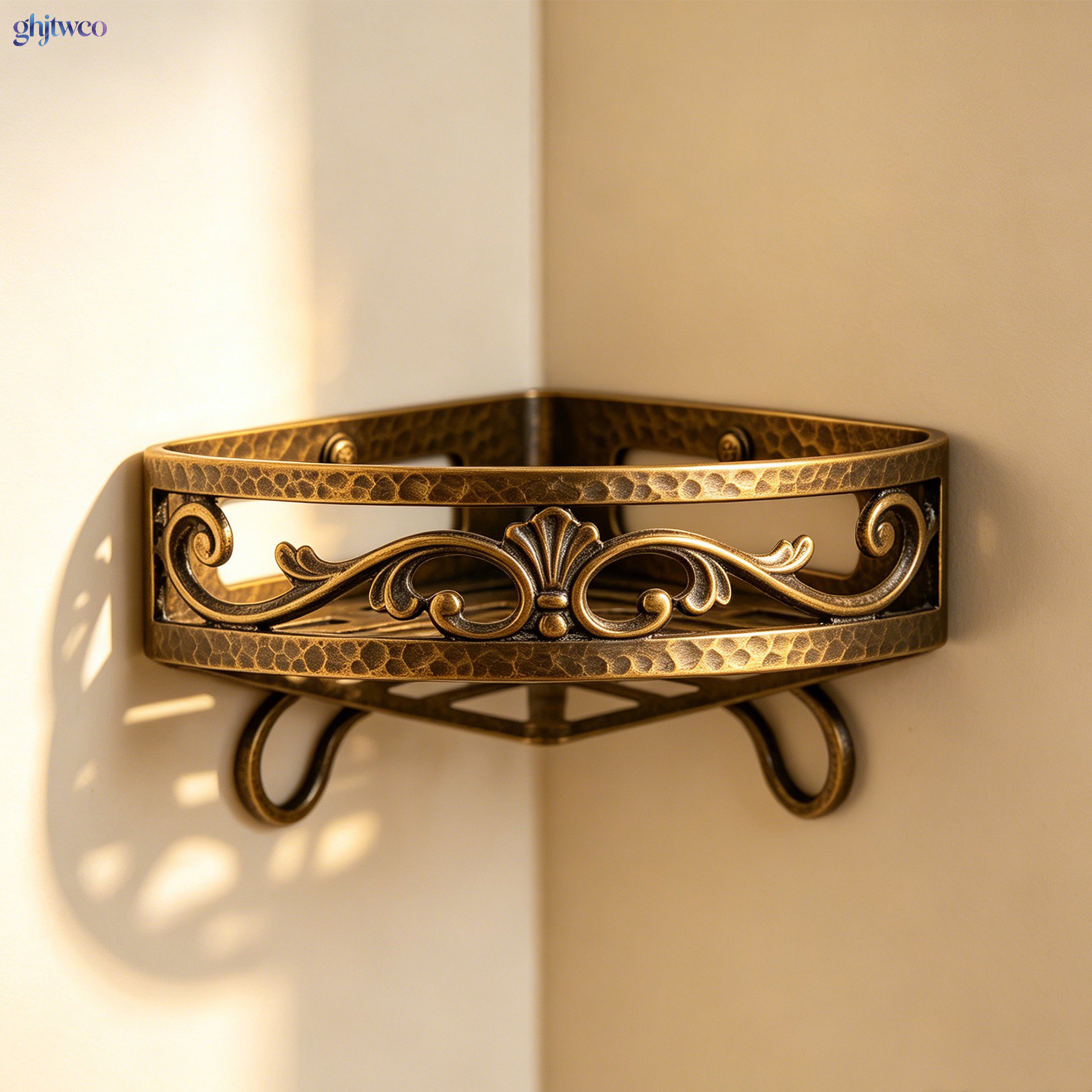 Cast Bronze Bathroom Corner Shelves (Set of 4)