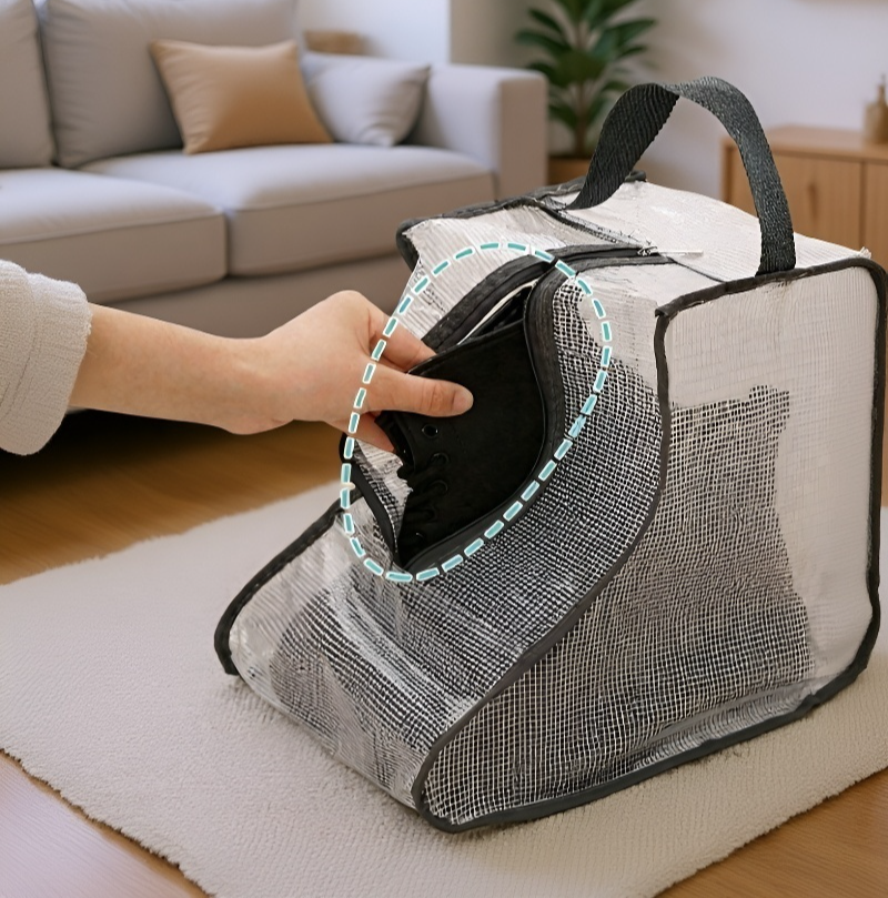 깔끔하게 정리된 신발 먼지 봉투