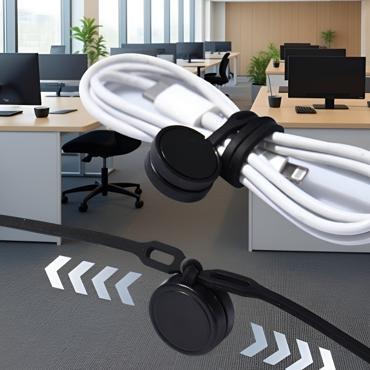 롱 스트랩 다기능 수납 냉장고 스티커 케이블 타이 실리콘 마그네틱 릴렉서