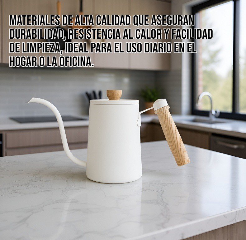 Cafetera de vertido con mango de acero inoxidable