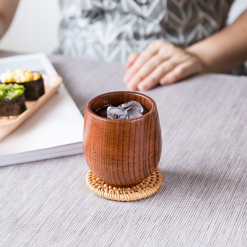 빈티지 우드 컵 받침 / 레트로 티컵 홀더