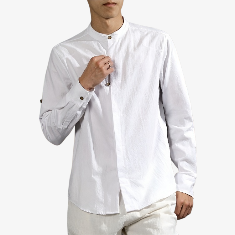 남자 캐주얼 린넨 셔츠 차이나 가을 겨울 셔츠