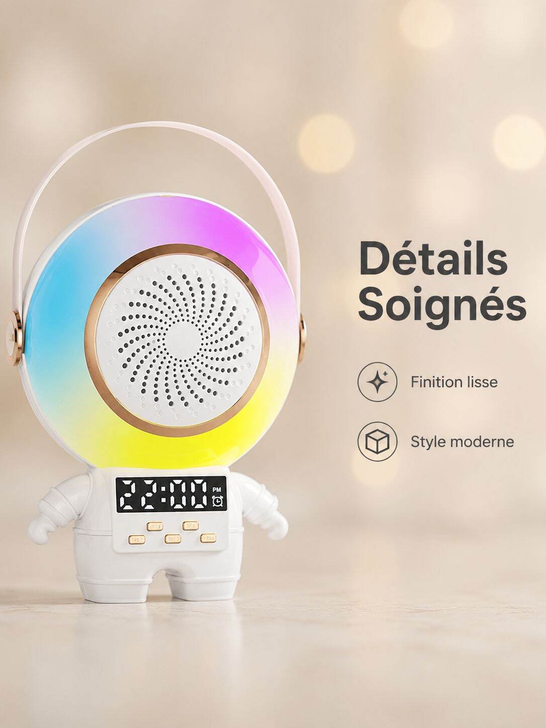 Microphone Karaoké Astronaute avec Haut-parleur Bluetooth
