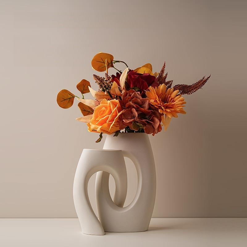 화이트 아트 장식 화병