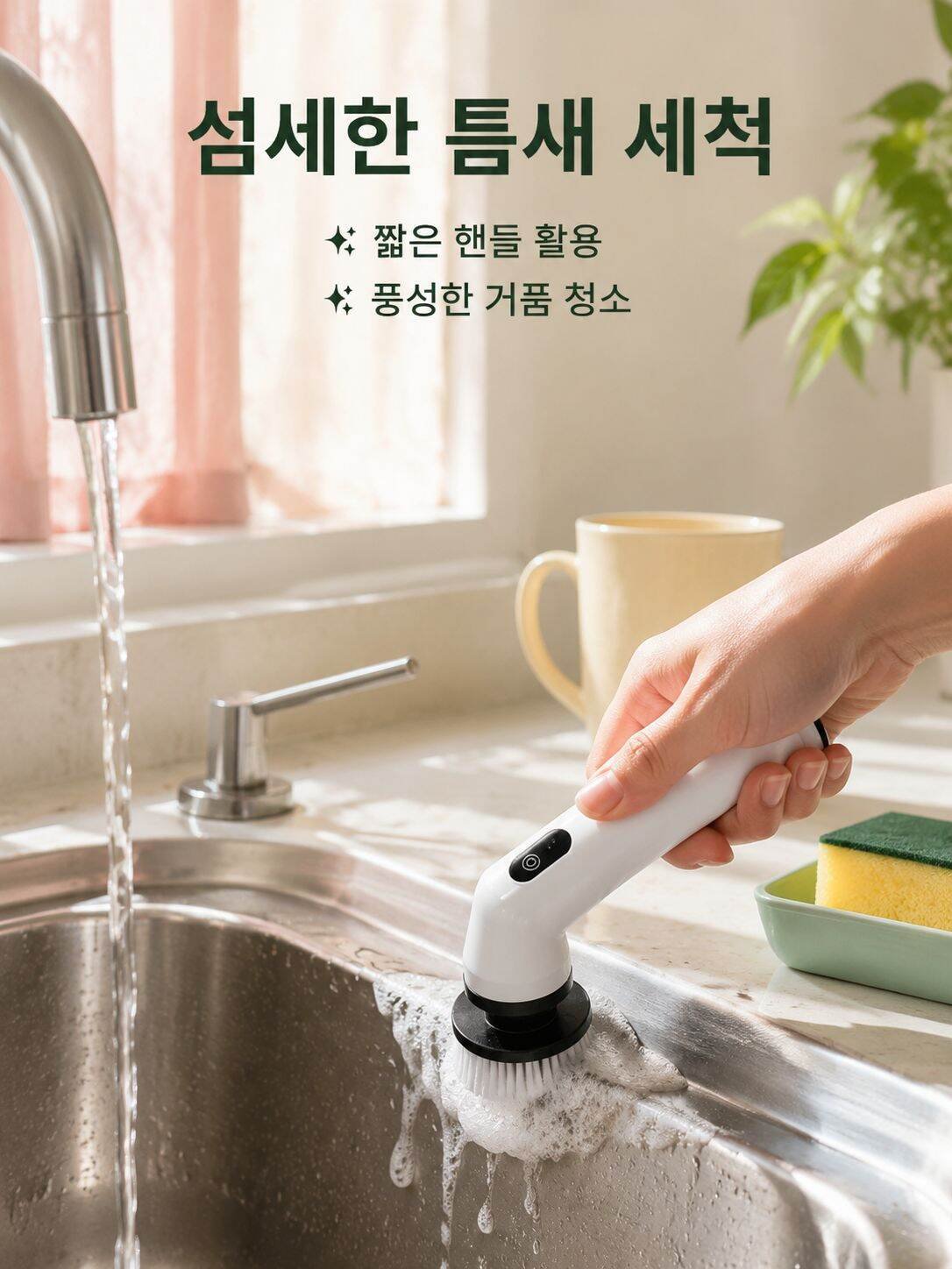 강력한 모터로 깊은 때 제거