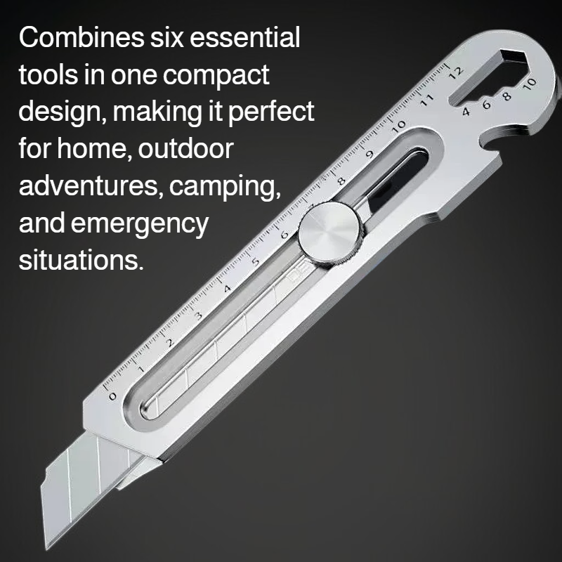 Six-in-one multifunctional stainless steel utility knife
