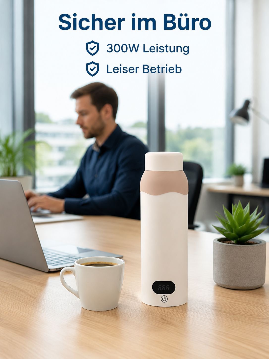 Tragbarer Mini-Wasserkocher mit Temperaturregelung