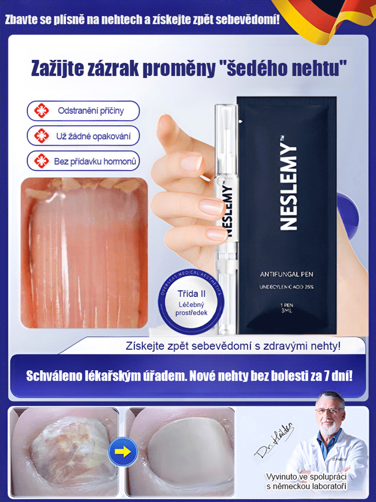 Silná antimykotická tužka na opravu nehtů