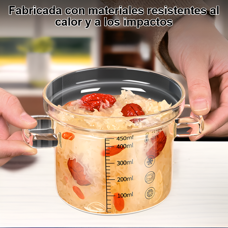 Olla de cocina transparente para el hogar