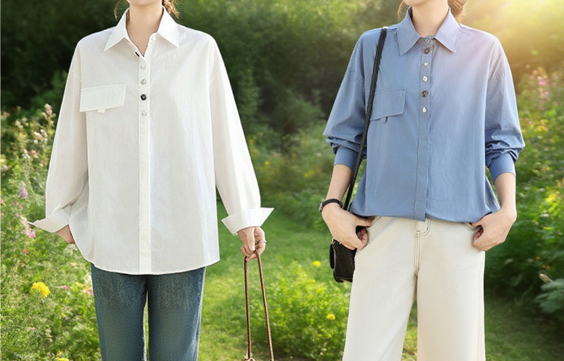 남녀공용 캐주얼 터틀넥 셔츠 스타일링