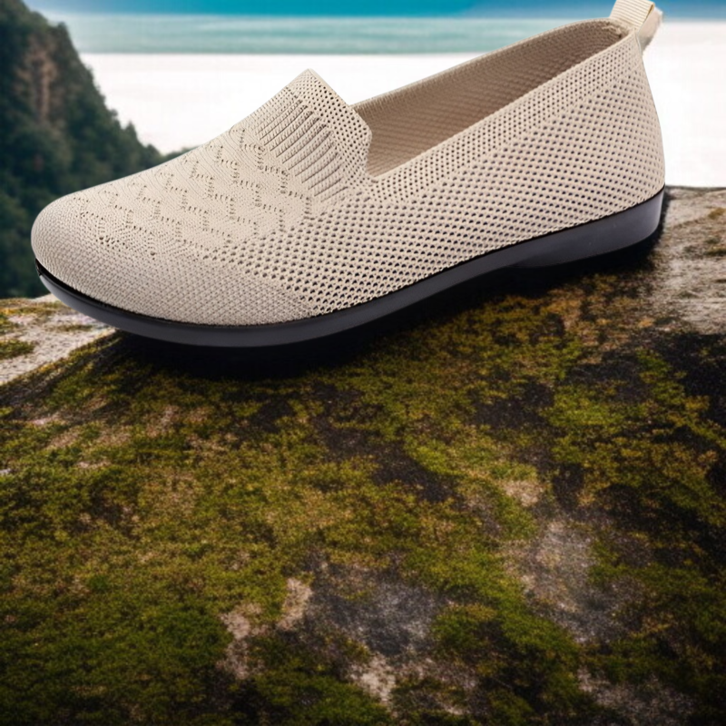 여 여름 캐주얼화 통풍 메쉬 슬립온 구멍 펌프스 원터치 소프트 슬립온