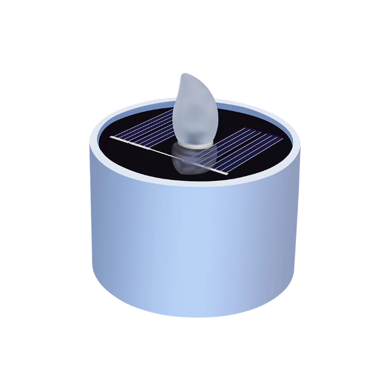 Solar-powered candle night light