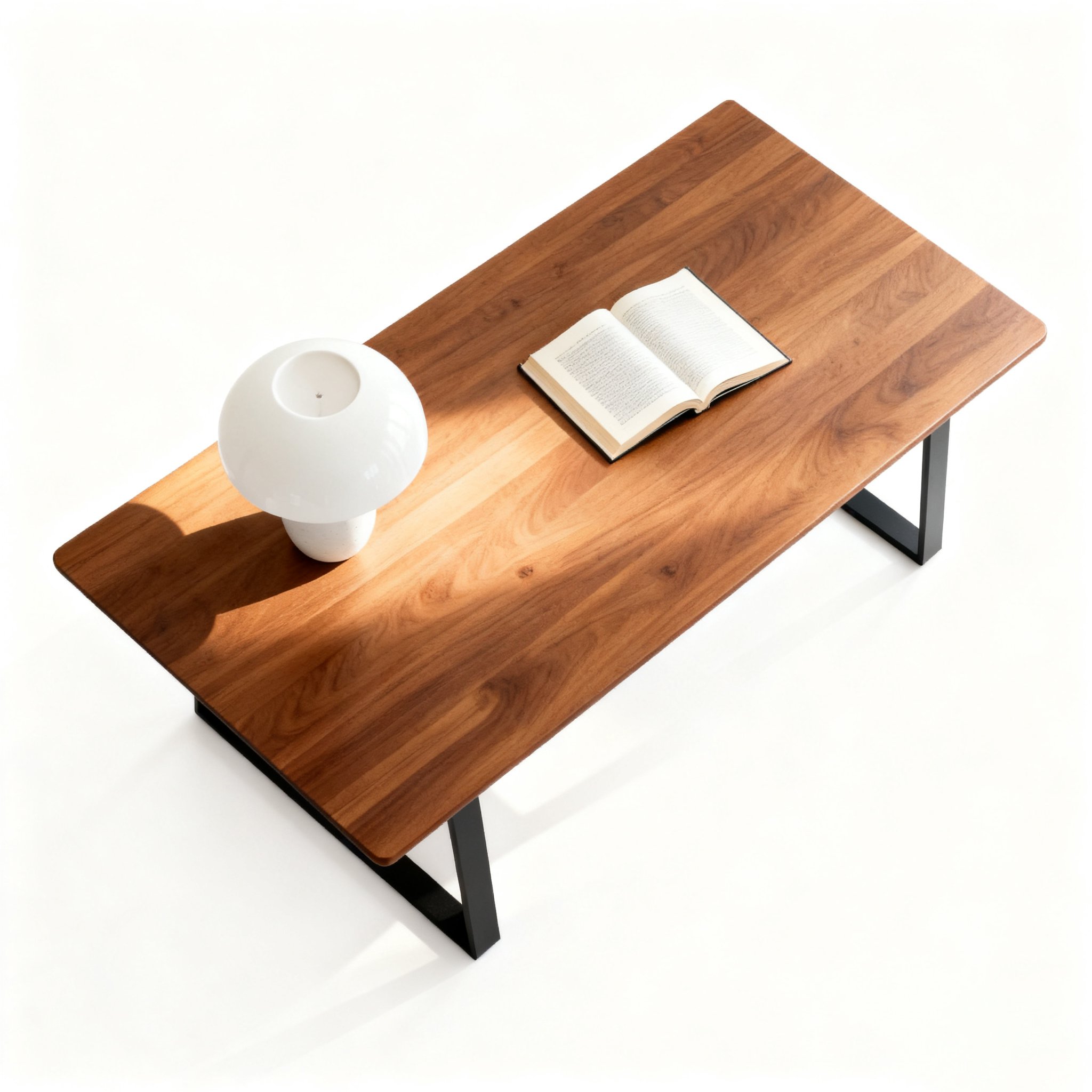 Escritorio de madera natural con diseño ergonómico