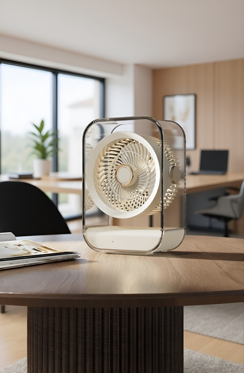 Efficient air circulation fan for small spaces