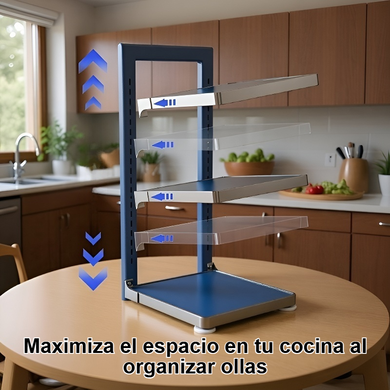 Estante para ollas, estante de almacenamiento para fregadero de gabinete