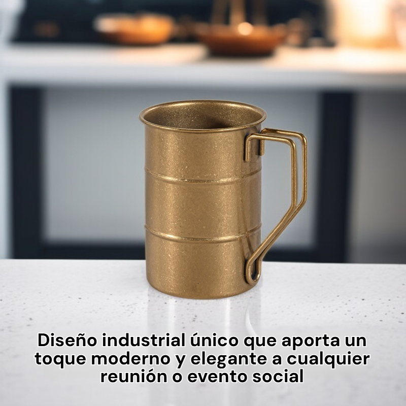 Vaso de cerveza estilo industrial 