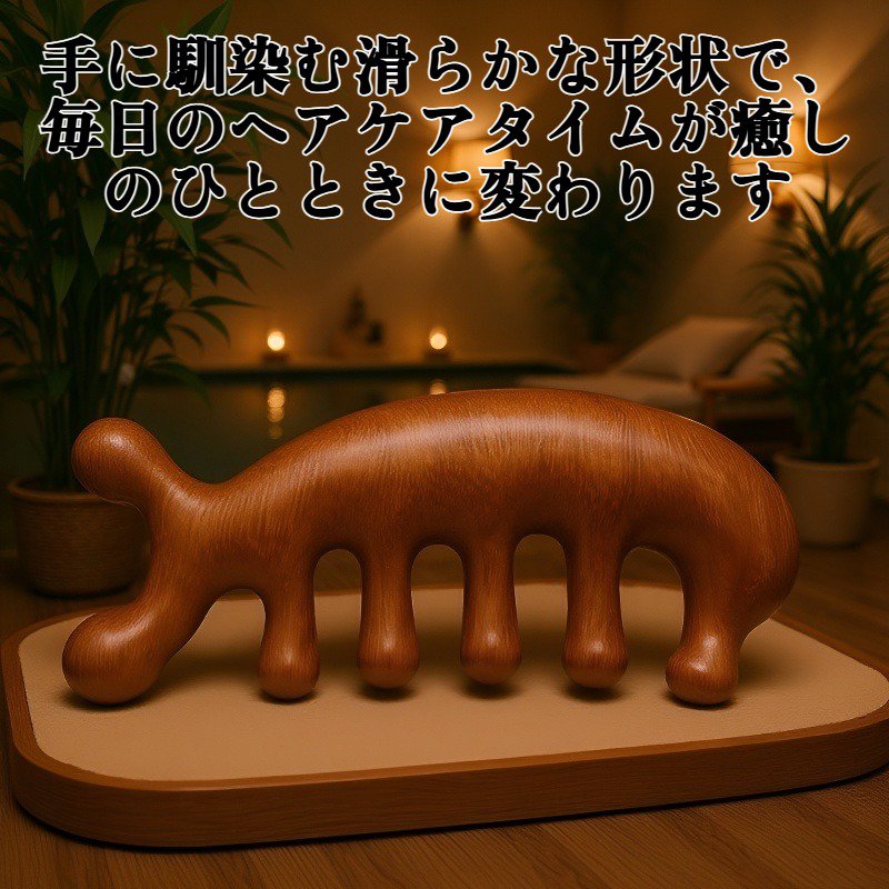 サンダルウッドマッサージコーム