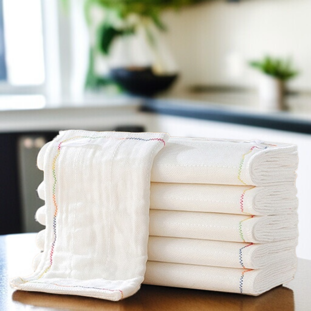 다용도 매직행주 다용도 클렌징 수건 두껍고 두꺼운 행주 테이블 기름 묻히지 않는 행주 레인보우 수건 세척이 용이한 순면 거즈 행주