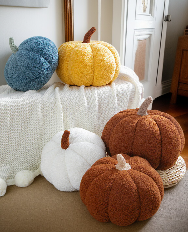 포근한 촉감의 호박 쿠션 베개 2개 세트