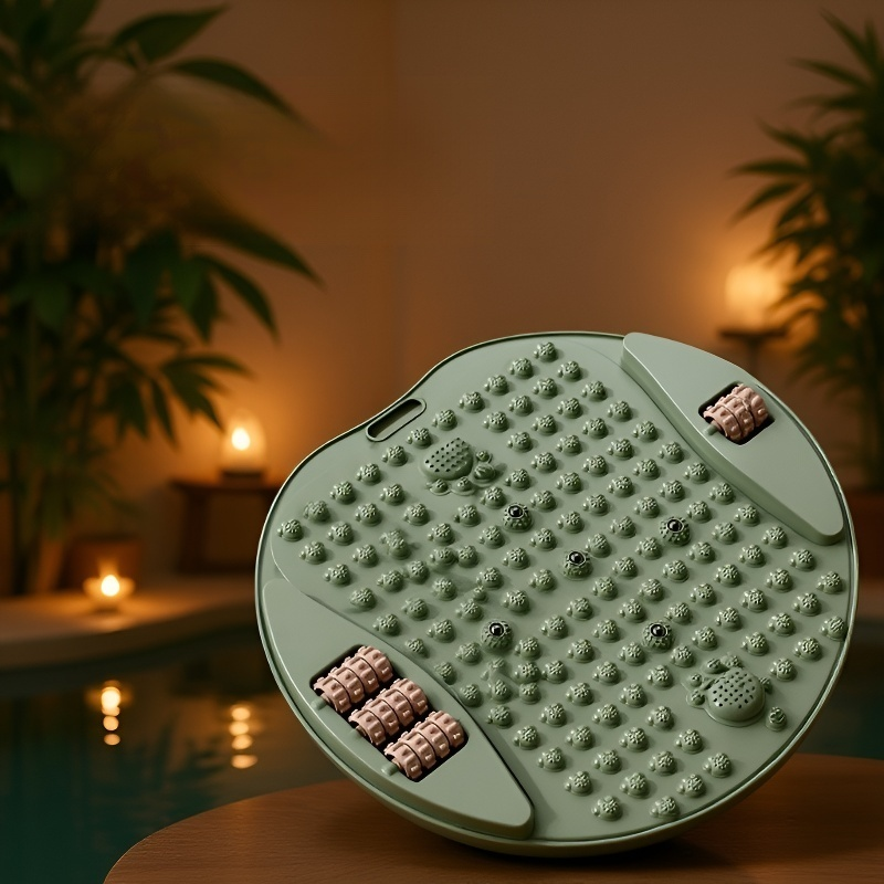 لوحة تدليك القدم مع بكرات ومسامير
