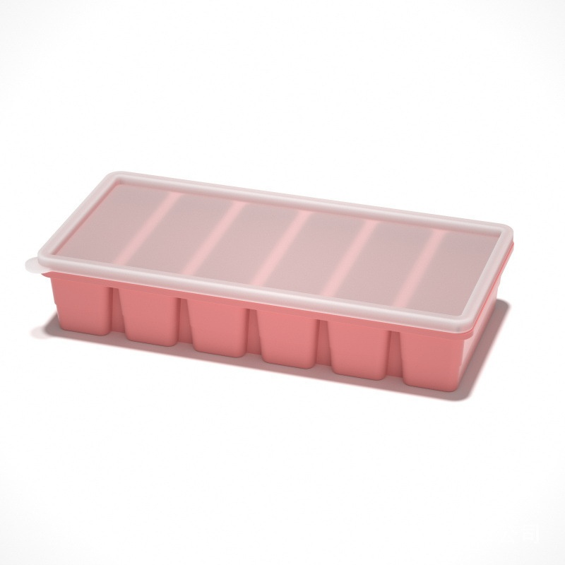 Household 4-Grid Ice Cube Tray with Lid