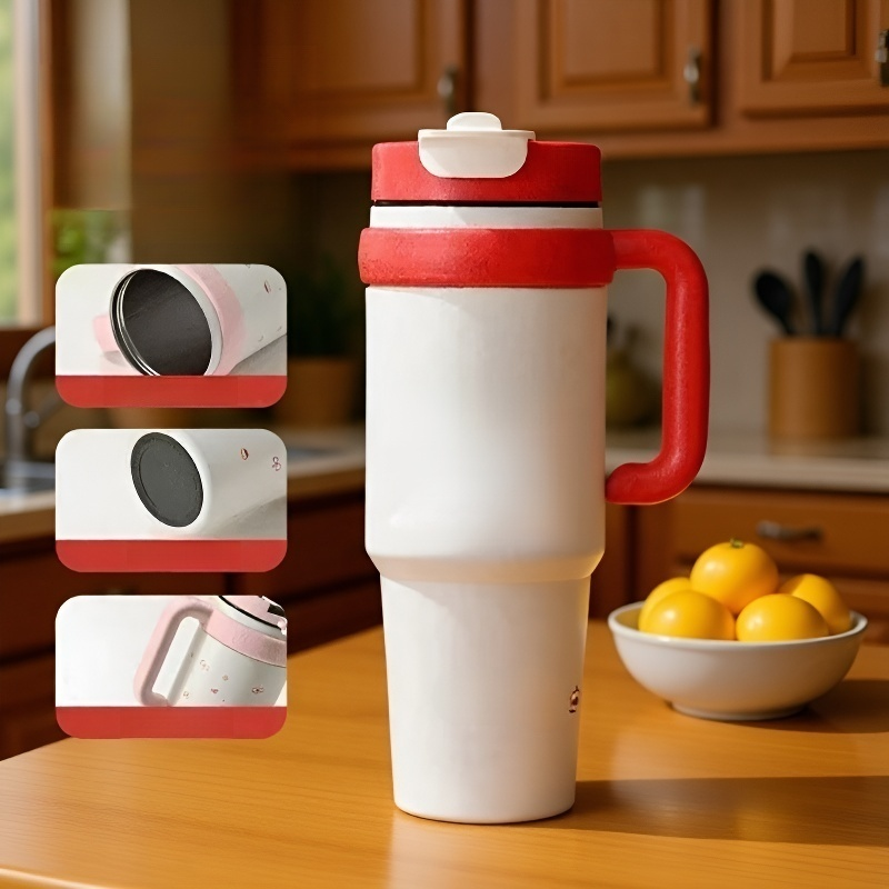 Vaso de acero inoxidable de gran capacidad con helado.