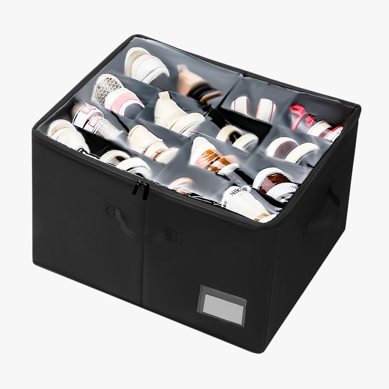 蓋付き大容量靴収納ボックス、強化収納ボックス、防塵防湿、家庭用ワードローブ靴収納ボックス