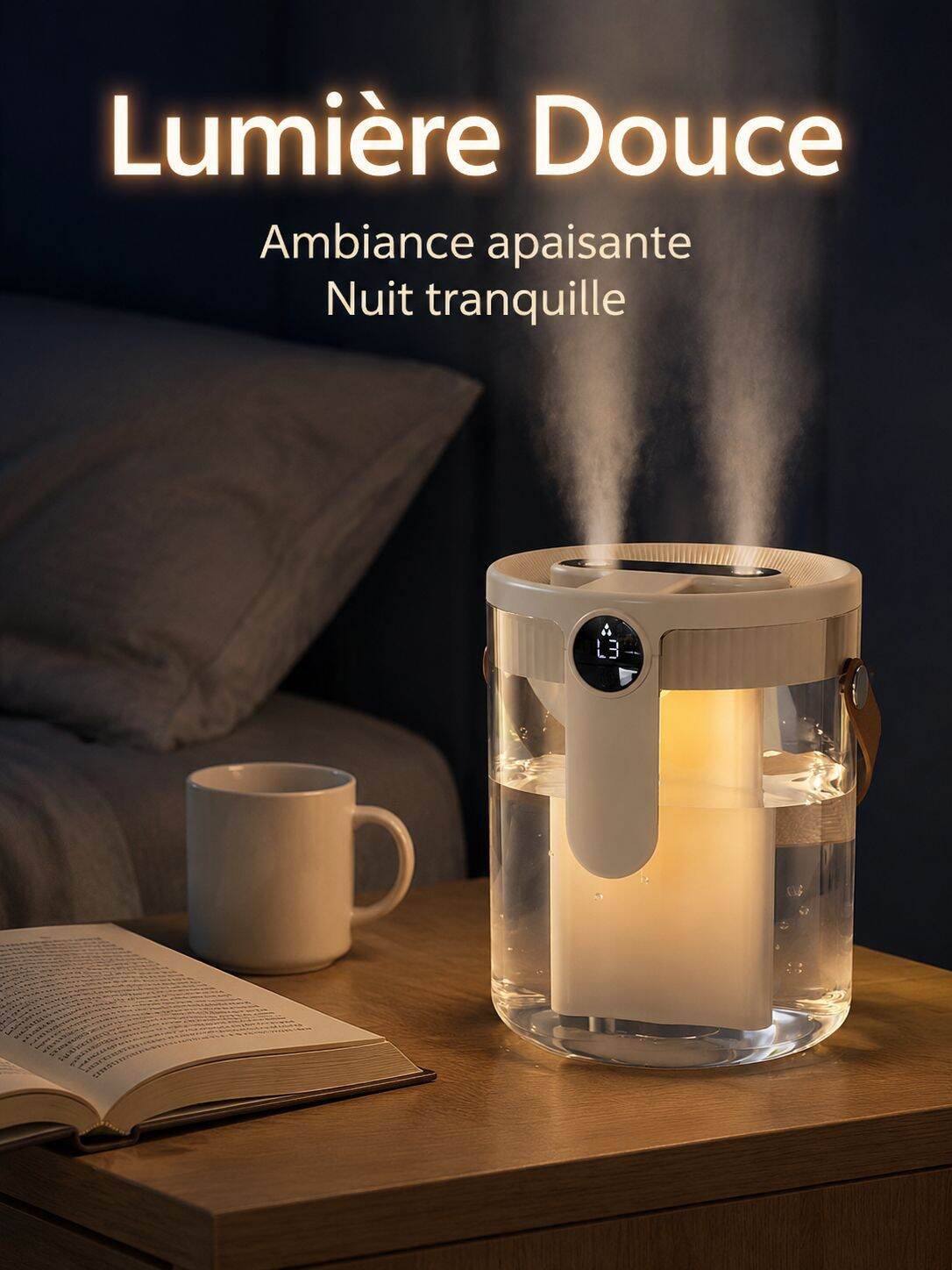 Humidificateur à double buse, grand volume de brume