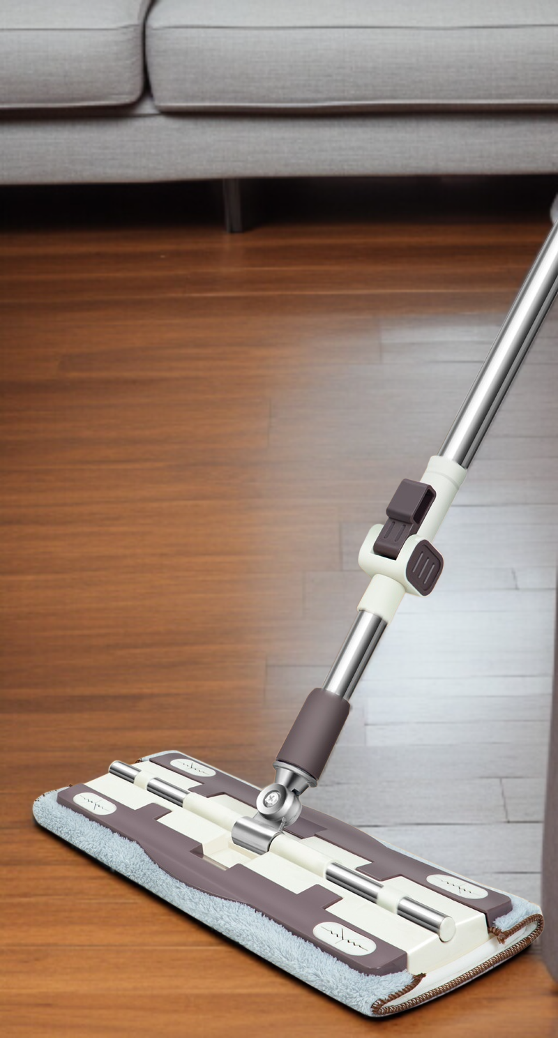 정전기 바닥걸레로 먼지 청소하기